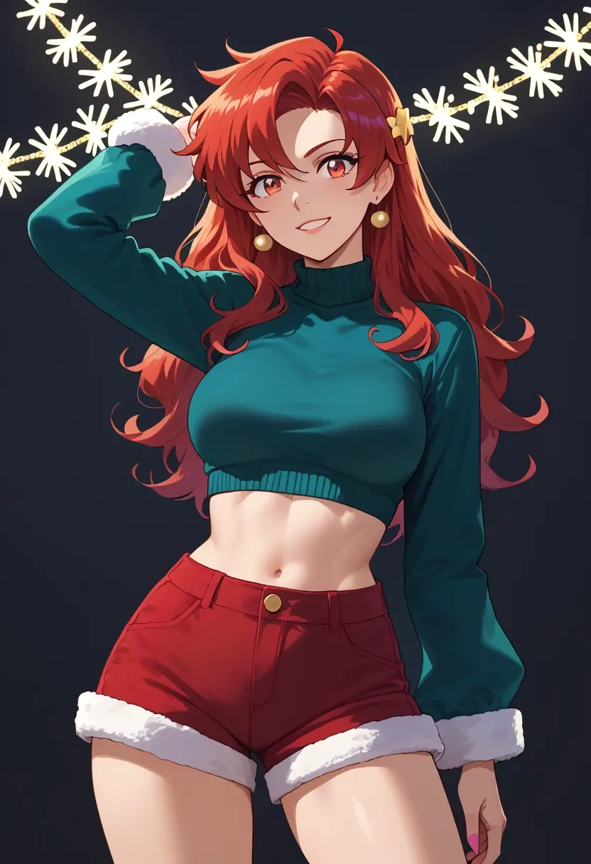 tengen_toppa_gurren_lagann,kamina_(ttgl),Christmas,red velvet shorts  - 