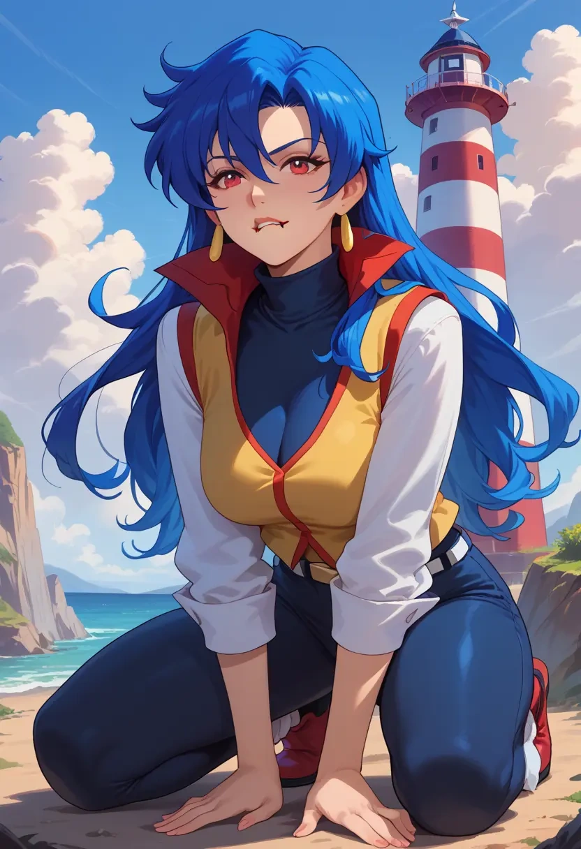 tengen_toppa_gurren_lagann,kamina_(ttgl),vest,quilted,jogger pants  - 