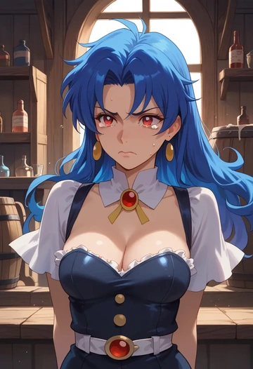 tengen_toppa_gurren_lagann,kamina_(ttgl),abstract art blouse,dolphin shorts  - AI generated anime art