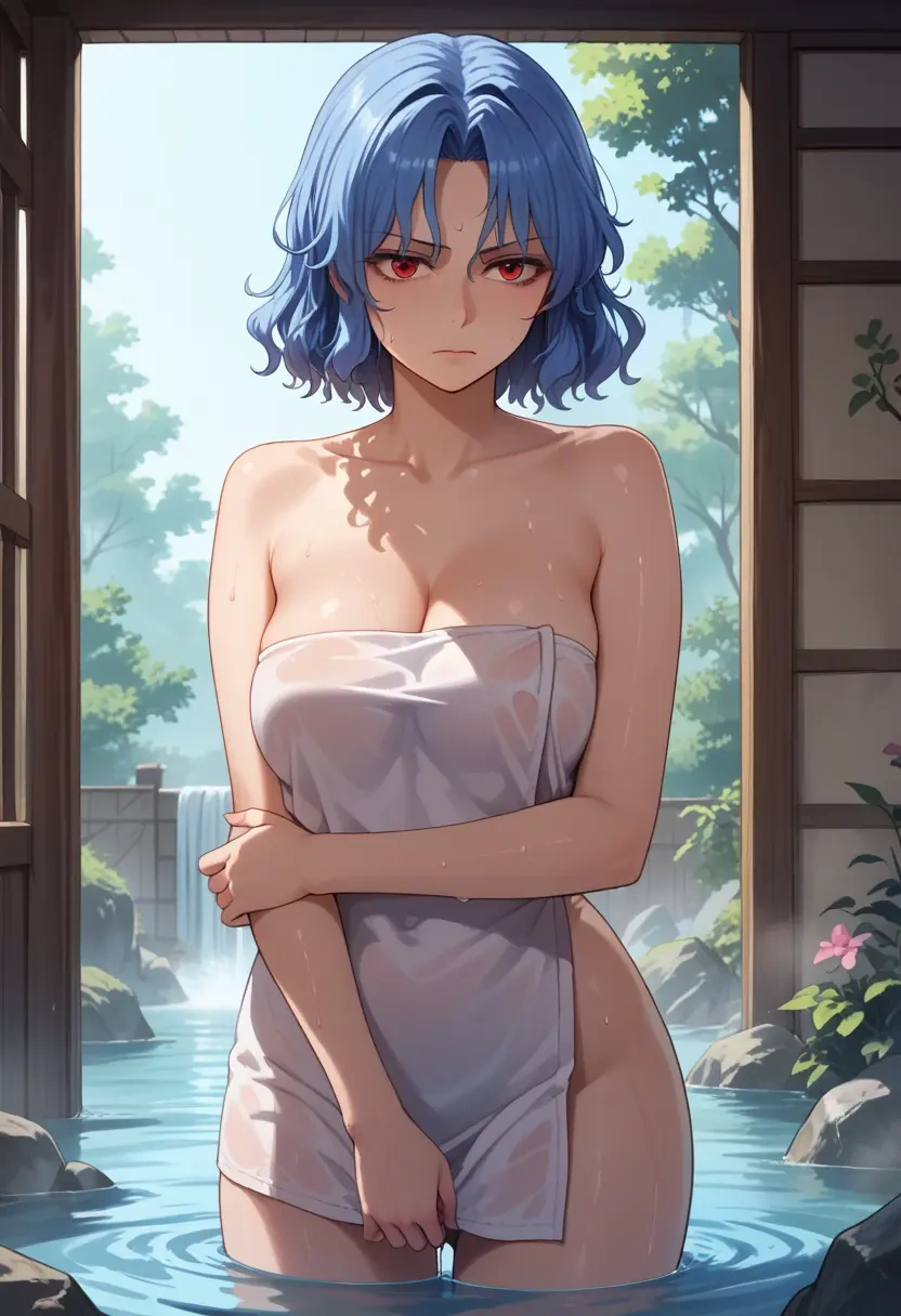 touhou,kamishirasawa_keine,towel,sexy  - 