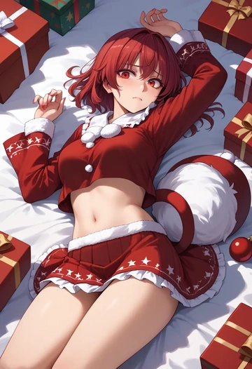 touhou,kamishirasawa_keine,Christmas,skirt  - AI generated anime art