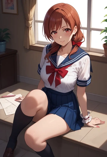 idolmaster,kamiya_nao,sailor, uniform  - AI generated anime art