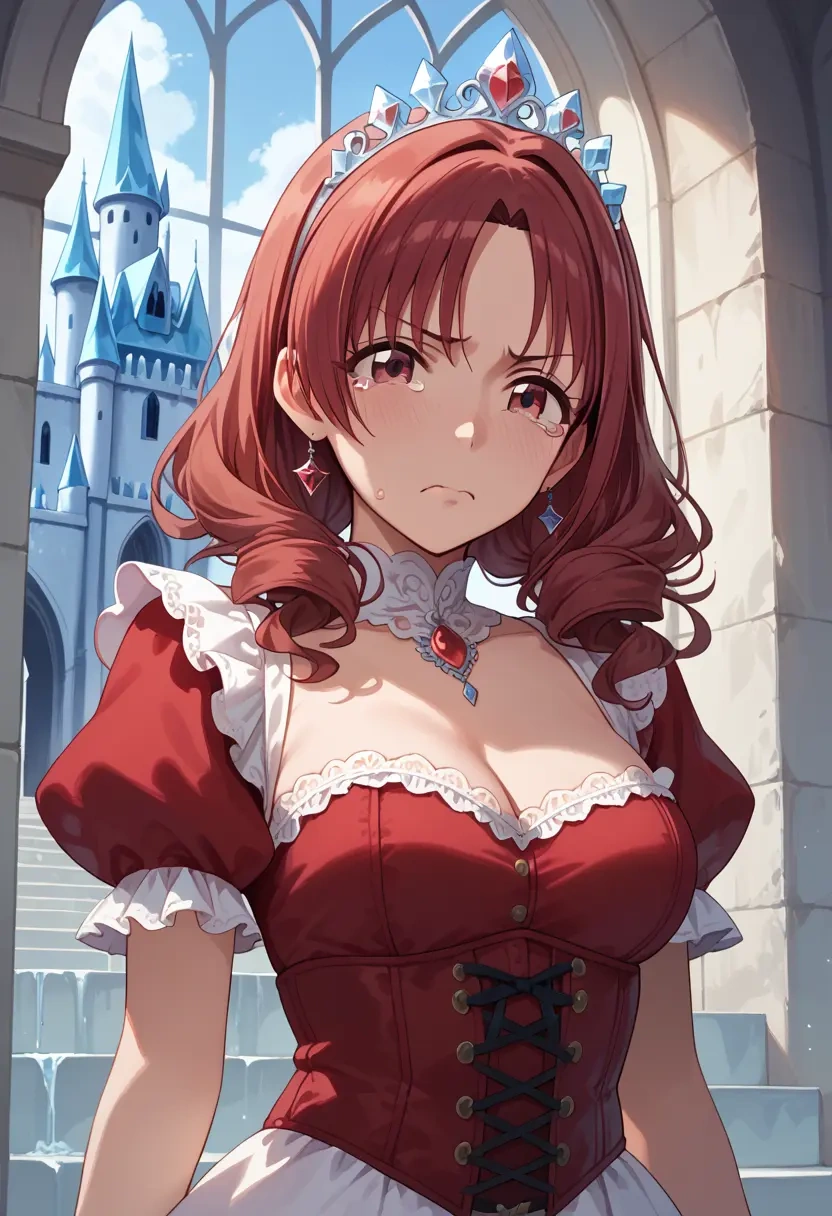 idolmaster,kamiya_nao,vampire corset,lace blouse,velvet skirt  - 