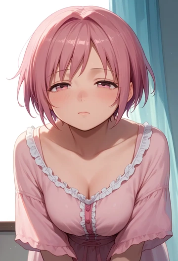 mahou_shoujo_madoka_magica,kaname_madoka,pajamas  - AI generated anime art