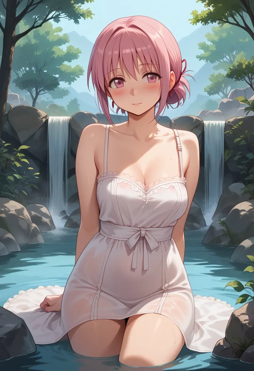 mahou_shoujo_madoka_magica,kaname_madoka,silk slip dress  - 