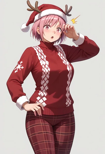 mahou_shoujo_madoka_magica,kaname_madoka,Christmas  - AI generated anime art