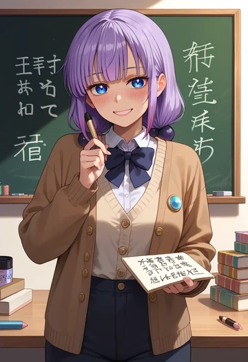 kobayashi-san_chi_no_maidragon,kanna_kamui,teacher, sweater  - AI generated anime art