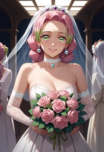 kimetsu_no_yaiba,kanroji_mitsuri,wedding  - AI generated anime art