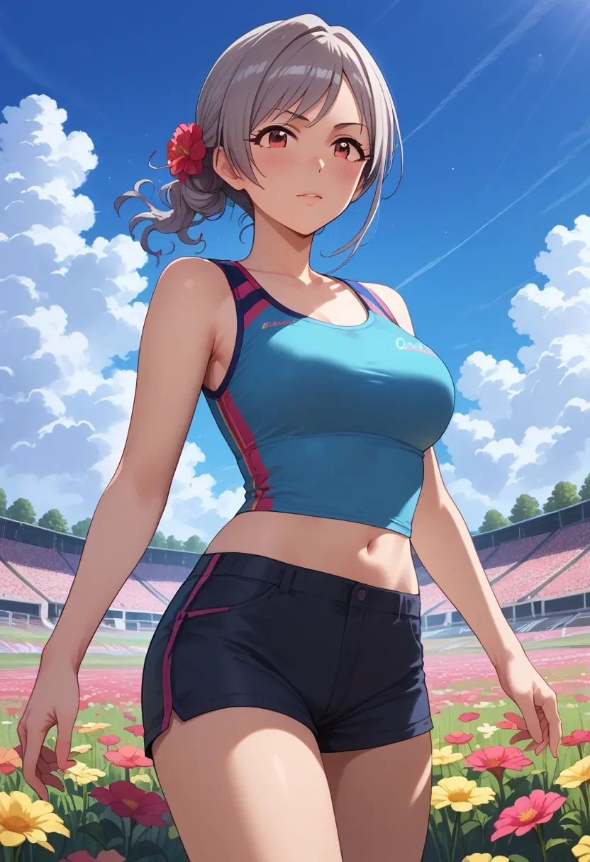 idolmaster,kanzaki_ranko,athletic,shorts,sexy  - 