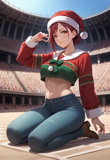 idolmaster,kanzaki_ranko,Christmas  - AI generated anime art