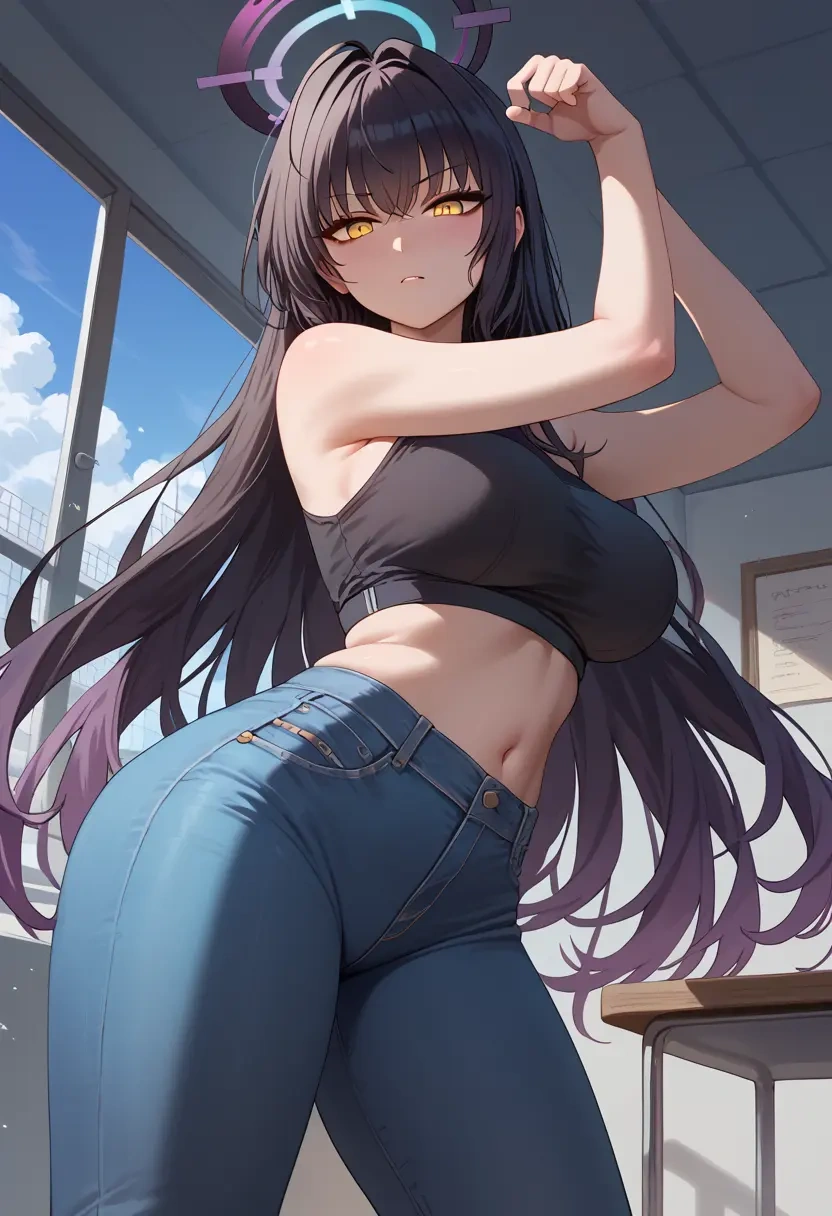 blue_archive,karin_(blue_archive),crop top  - 