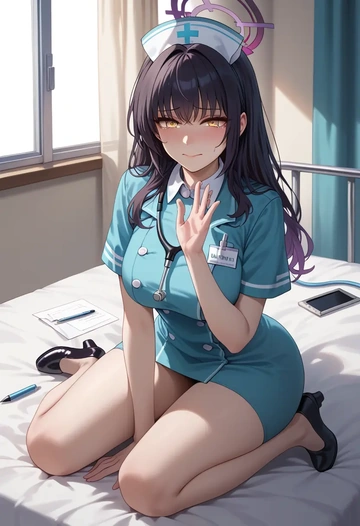 blue_archive,karin_(blue_archive),nurse  - AI generated anime art