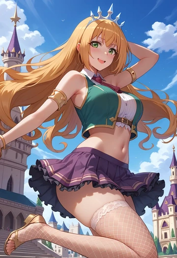 princess_connect!,karyl_(princess_connect!),mini skirt, stockings  - AI generated anime art