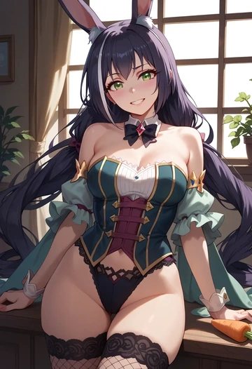 princess_connect!,karyl_(princess_connect!),bunny girl, sexy,stockings  - AI generated anime art