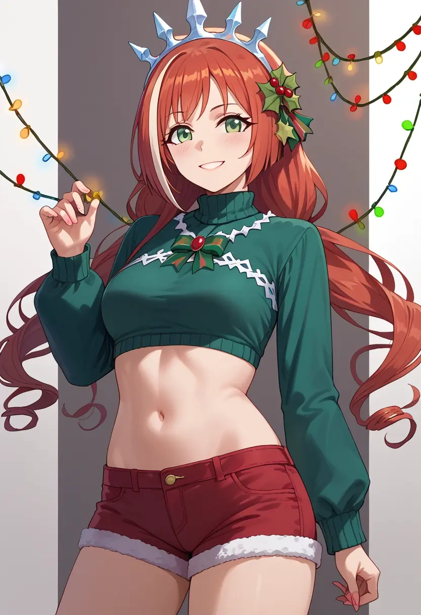 princess_connect!,karyl_(princess_connect!),Christmas,red velvet shorts  - 