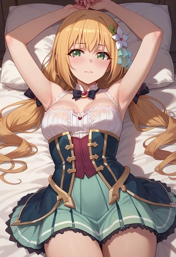 princess_connect!,karyl_(princess_connect!),corset,bustier,long tulle skirt  - AI generated anime art