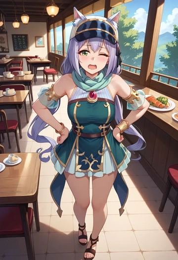 princess_connect!,karyl_(princess_connect!),spring,elegant woman,bodycon dress  - AI generated anime art