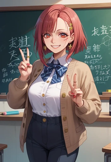 utau,kasane_teto,teacher, sweater  - AI generated anime art