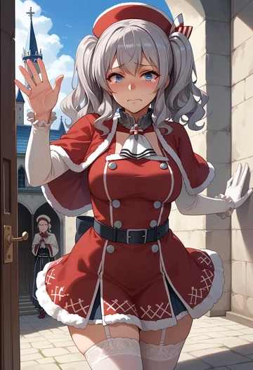 kantai_collection,kashima_(kancolle),Christmas,sexy, stockings,  - AI generated anime art