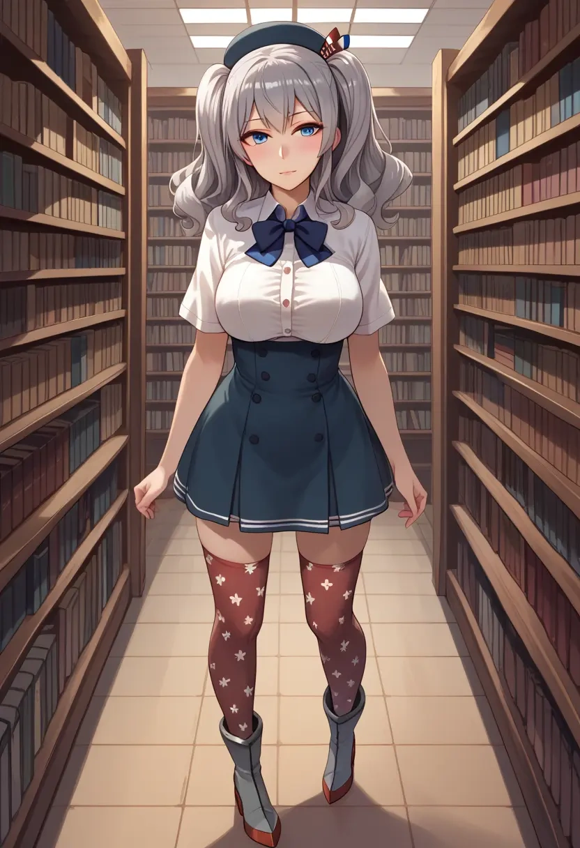 kantai_collection,kashima_(kancolle),shirt dress,belted,stockings  - 