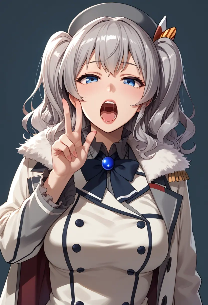 kantai_collection,kashima_(kancolle),coat,fur-collar,tailored trousers  - 