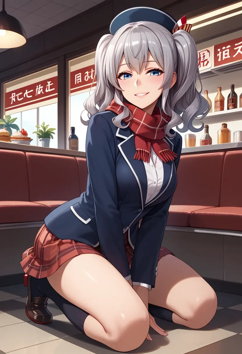 kantai_collection,kashima_(kancolle),winter,student uniform,plaid skirt  - 