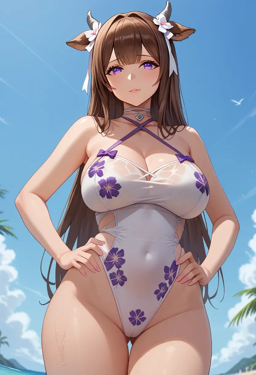 azur_lane,kashino_(azur_lane),swimsuit,floral print  - 