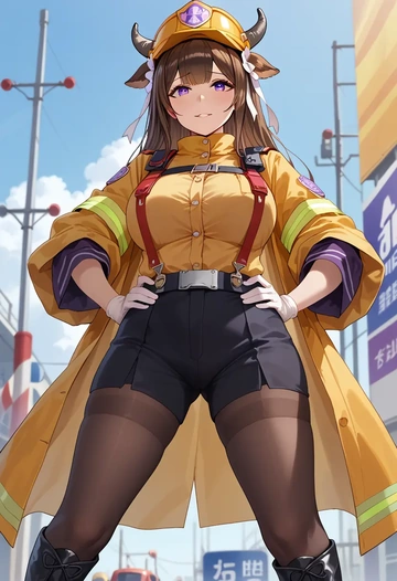 azur_lane,kashino_(azur_lane),firefighter  - AI generated anime art