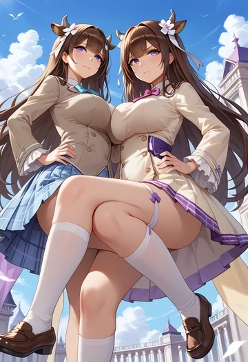 azur_lane,kashino_(azur_lane),spring,student uniform,blazer  - AI generated anime art