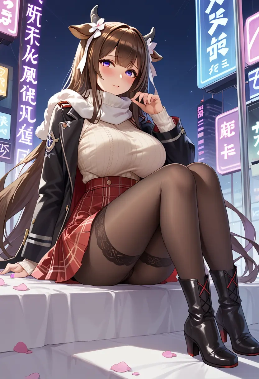 azur_lane,kashino_(azur_lane),winter,student uniform,fur-collared jacket  - 