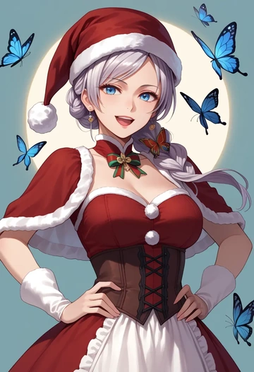 boku_wa_tomodachi_ga_sukunai,kashiwazaki_sena,Christmas,red velvet dress  - AI generated anime art