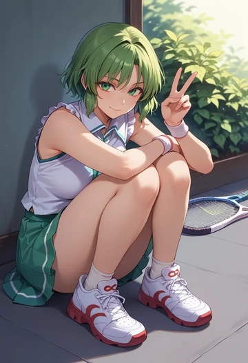 touhou,kasodani_kyouko,tennis skirt  - AI generated anime art