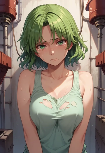 touhou,kasodani_kyouko,tank top,drawstring pants  - AI generated anime art