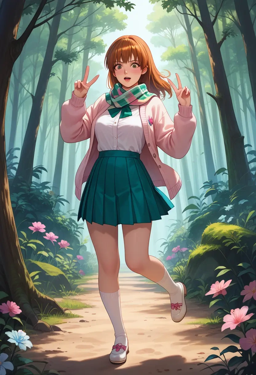 dead_or_alive,kasumi_(doa),spring,student uniform,light cardigan  - 