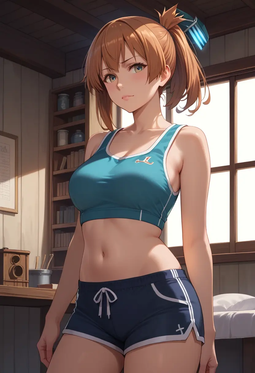 kantai_collection,kasumi_(kancolle),athletic,shorts,sexy  - 