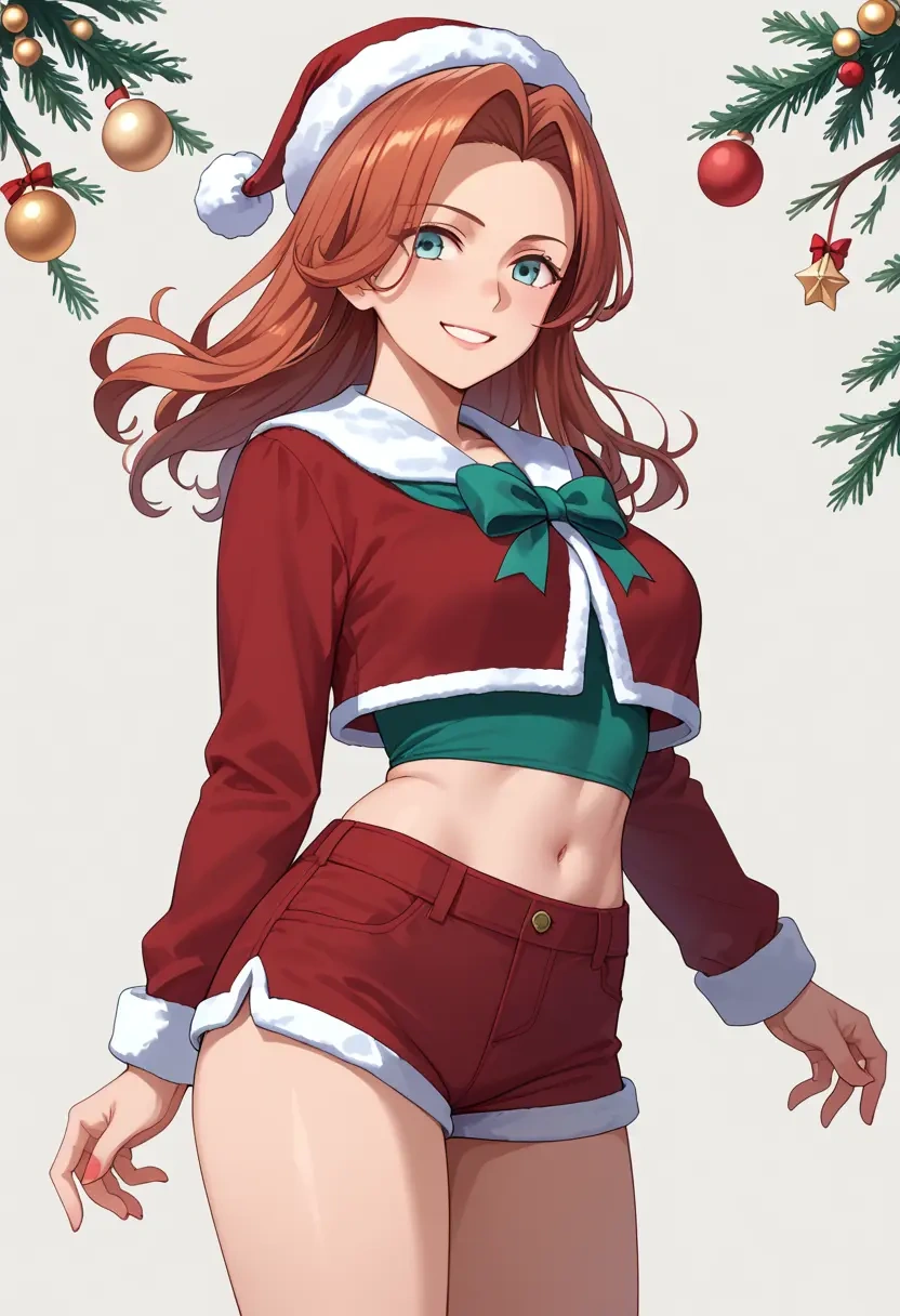 kantai_collection,kasumi_(kancolle),Christmas,red velvet shorts  - 