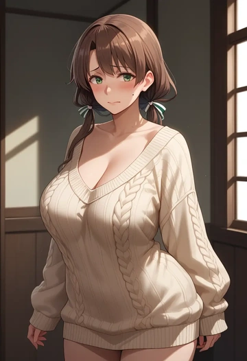 kantai_collection,katori_(kancolle),sweater  - AI generated anime art