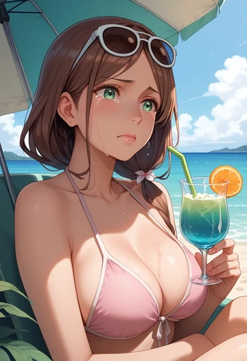 kantai_collection,katori_(kancolle),bikini  - AI generated anime art