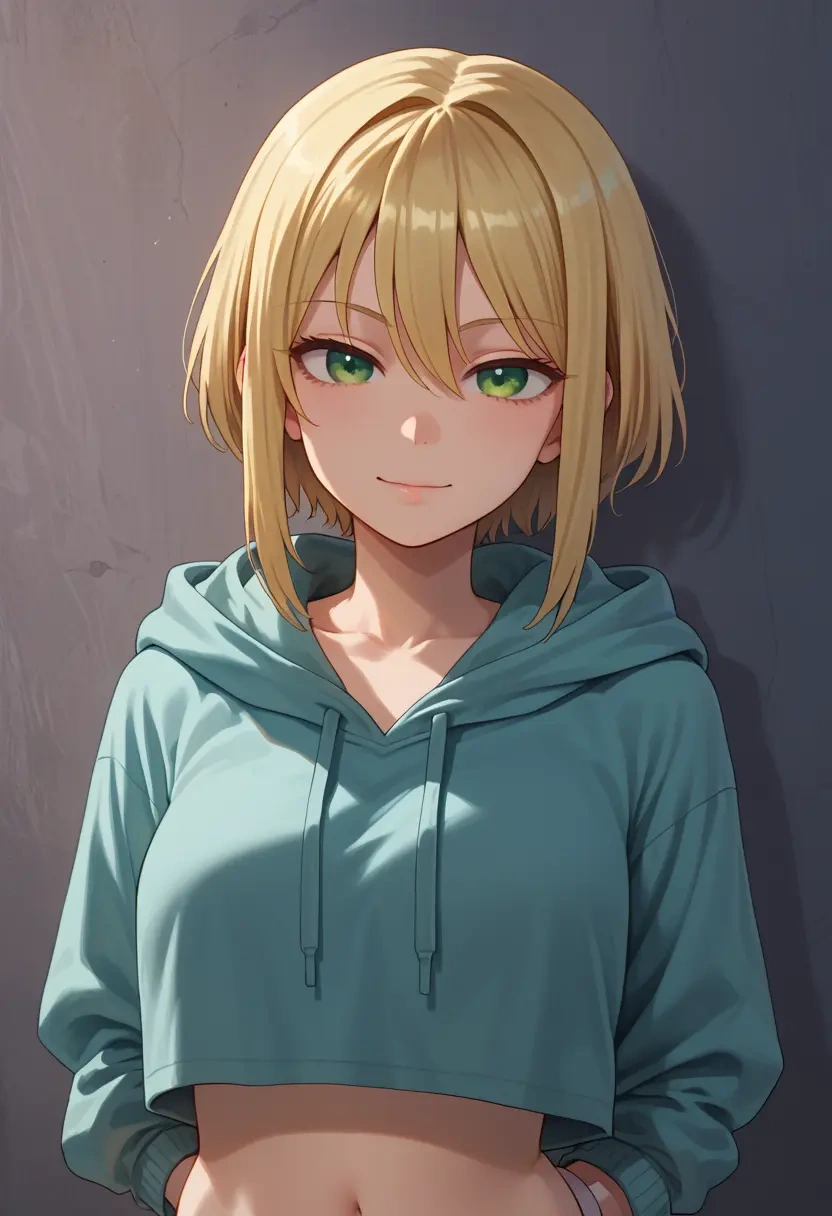 watashi_ga_motenai_no_wa_dou_kangaetemo_omaera_ga_warui!,katou_asuka,hoodie,cropped,high-waisted joggers  - 