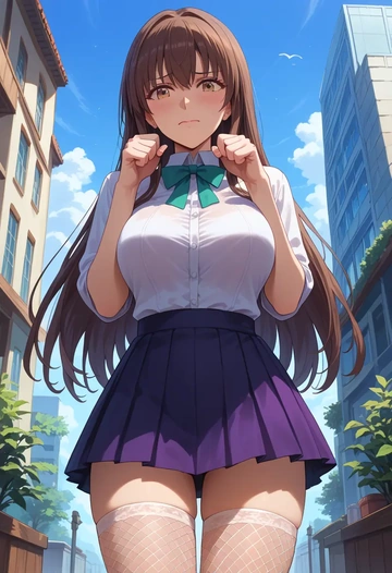 saenai_heroine_no_sodatekata,katou_megumi,mini skirt, stockings  - AI generated anime art