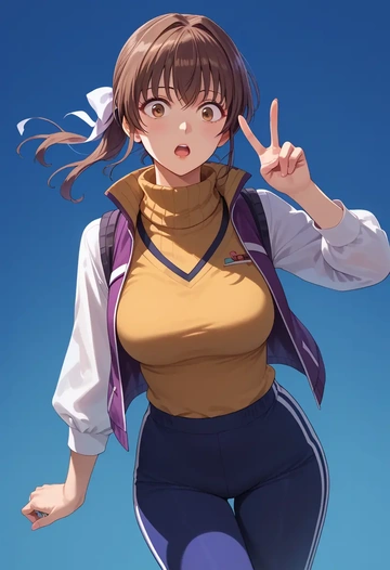 saenai_heroine_no_sodatekata,katou_megumi,vest,quilted,jogger pants  - AI generated anime art