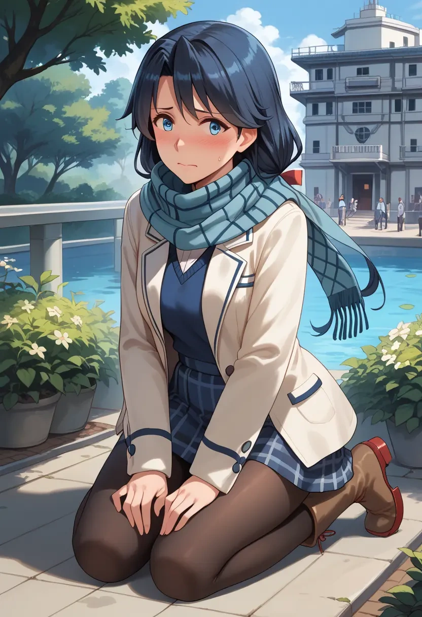 kantai_collection,katsuragi_(kancolle),winter,student uniform,down jacket  - 