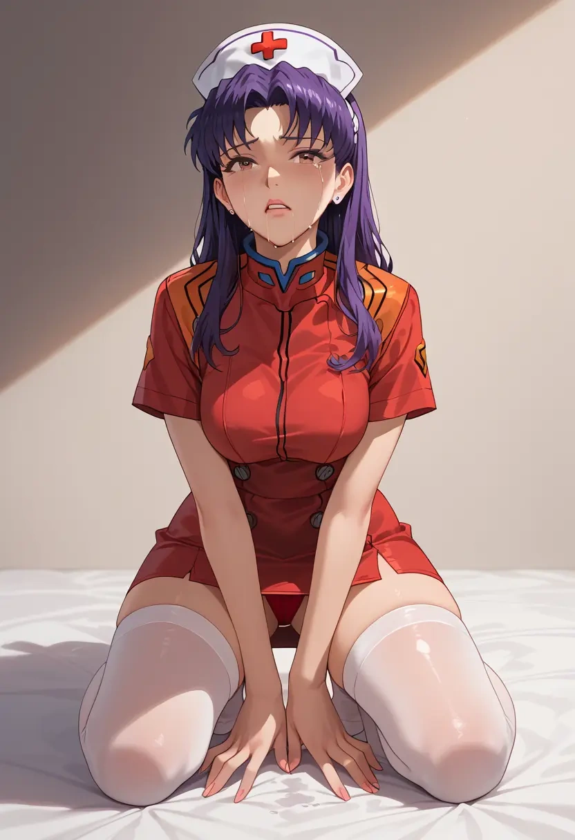 neon_genesis_evangelion,katsuragi_misato,nurse,stockings,sexy,panties  - 