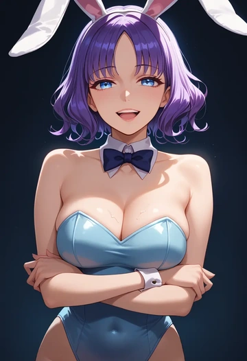 fate_(series),katsushika_hokusai_(fate),bunny girl, sexy  - AI generated anime art