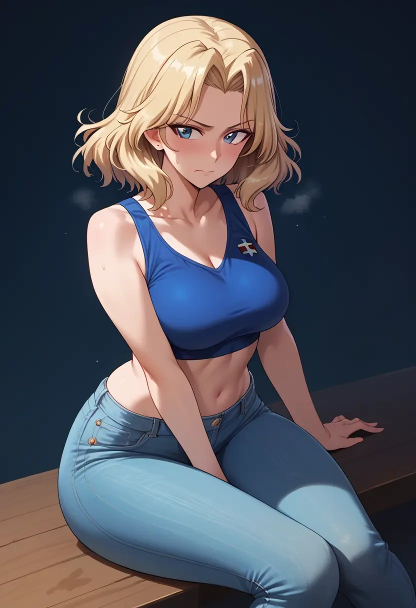 girls_und_panzer,katyusha_(girls_und_panzer),crop top  - 