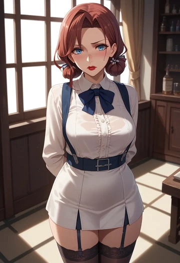 kantai_collection,kawakaze_(kancolle),secretary,stockings  - AI generated anime art