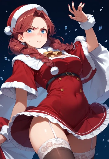 kantai_collection,kawakaze_(kancolle),Christmas,sexy, stockings,  - AI generated anime art