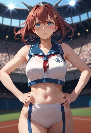 kantai_collection,kawakaze_(kancolle),athletic  - AI generated anime art