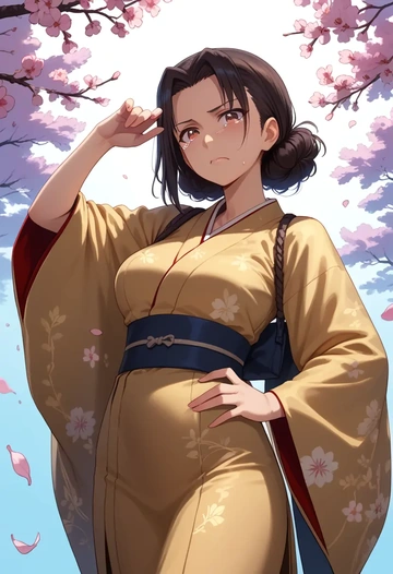 girls_und_panzer,kawashima_momo,kimono  - AI generated anime art