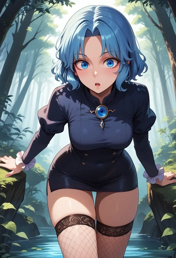 touhou,kawashiro_nitori,secretary,stockings,sexy, panties  - AI generated anime art